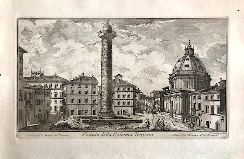 Montagu Dominique (attivo a Roma nella seconda metà  del XVIII Secolo) Veduta della Colonna Trajana 1770 Roma